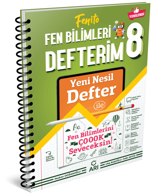 Arı Yayınları 8. Sınıf Fenito Fen Bilimleri Defterim