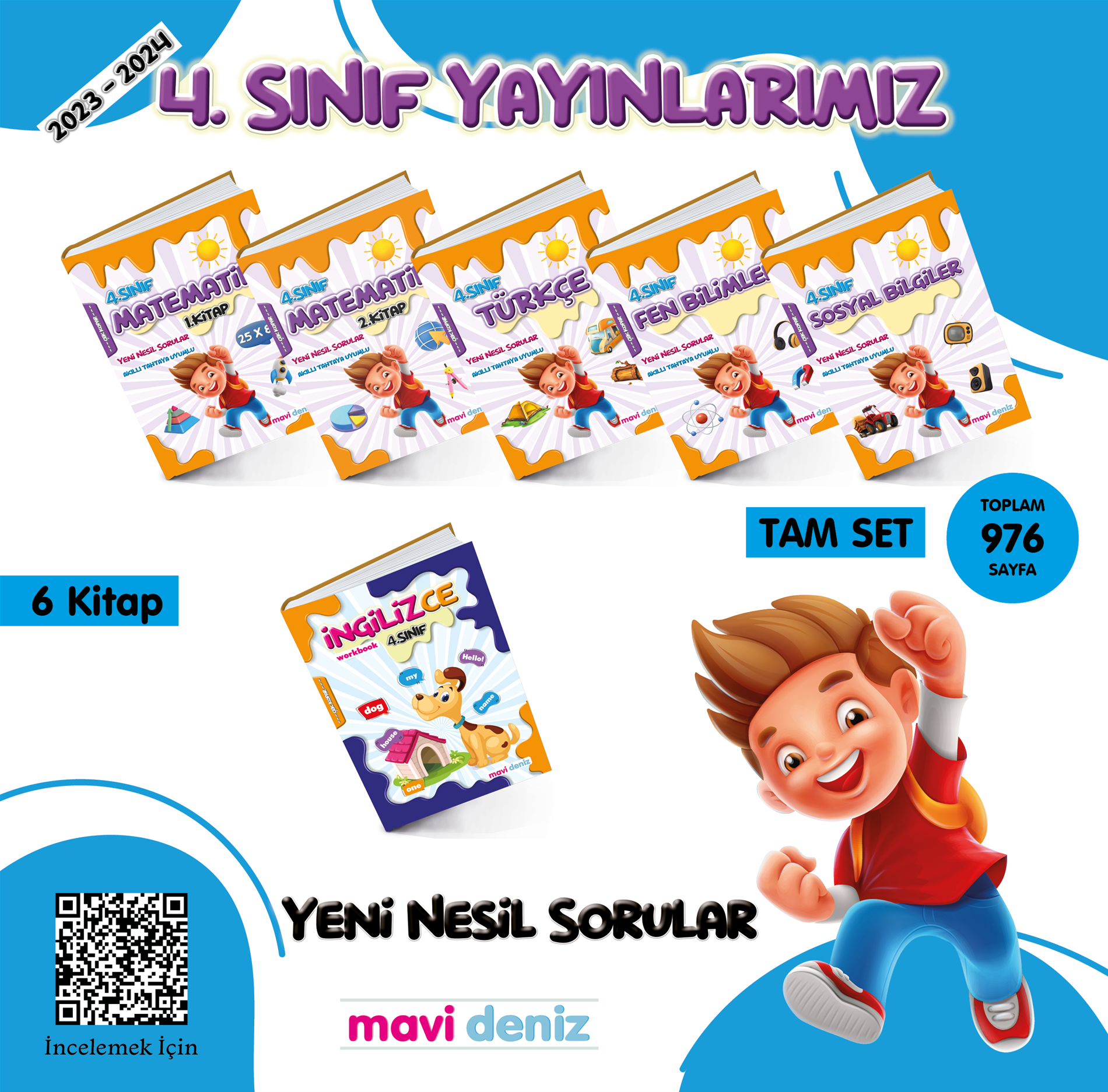 Mavi Deniz Yayınları 4. Sınıf Eğitim Seti 6 Kitap