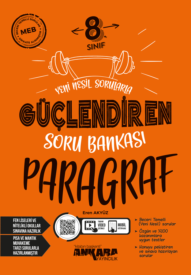 Ankara Yayıncılık 8. Sınıf Paragraf Güçlendiren Soru Bankası