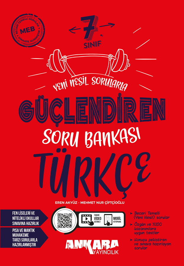 ANKARA YAYINCILIK 7. Sınıf Türkçe Güçlendiren Soru Bankası