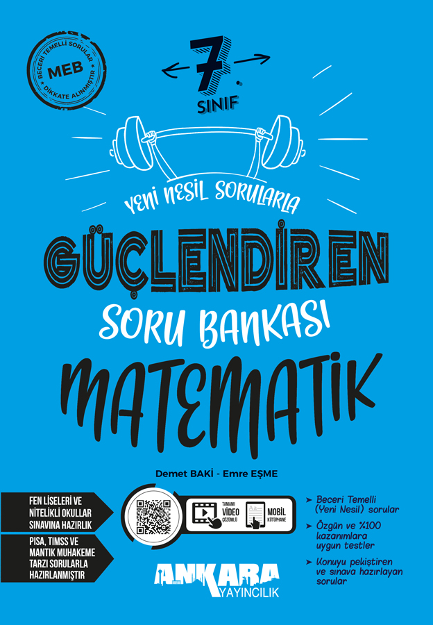 Ankara Yayıncılık 7. Sınıf Matematik Güçlendiren Soru Bankası