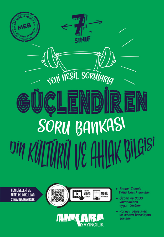 Ankara Yayıncılık 7. Sınıf Din Kültürü ve Ahlak Bilgisi Güçlendiren Soru Bankası