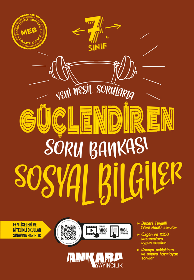 Ankara Yayıncılık 7. Sınıf Sosyal Bilgiler Güçlendiren Soru Bankası