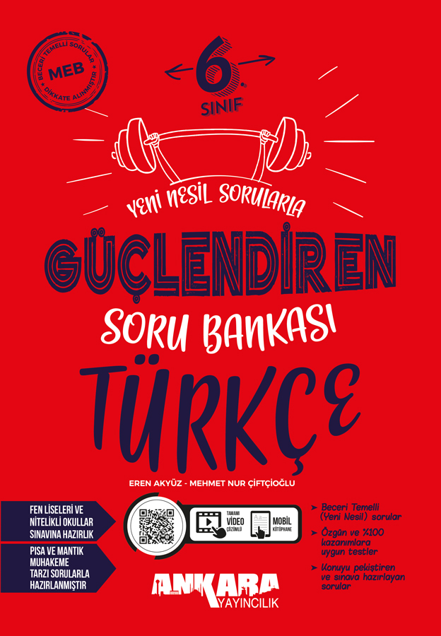 Ankara Yayıncılık 6. Sınıf Türkçe Güçlendiren Soru Bankası Soru